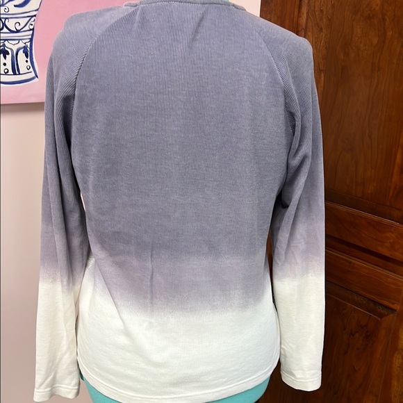 Chico's Gray and White Tree Print Long Sleeve Top - Picture 3 of 9